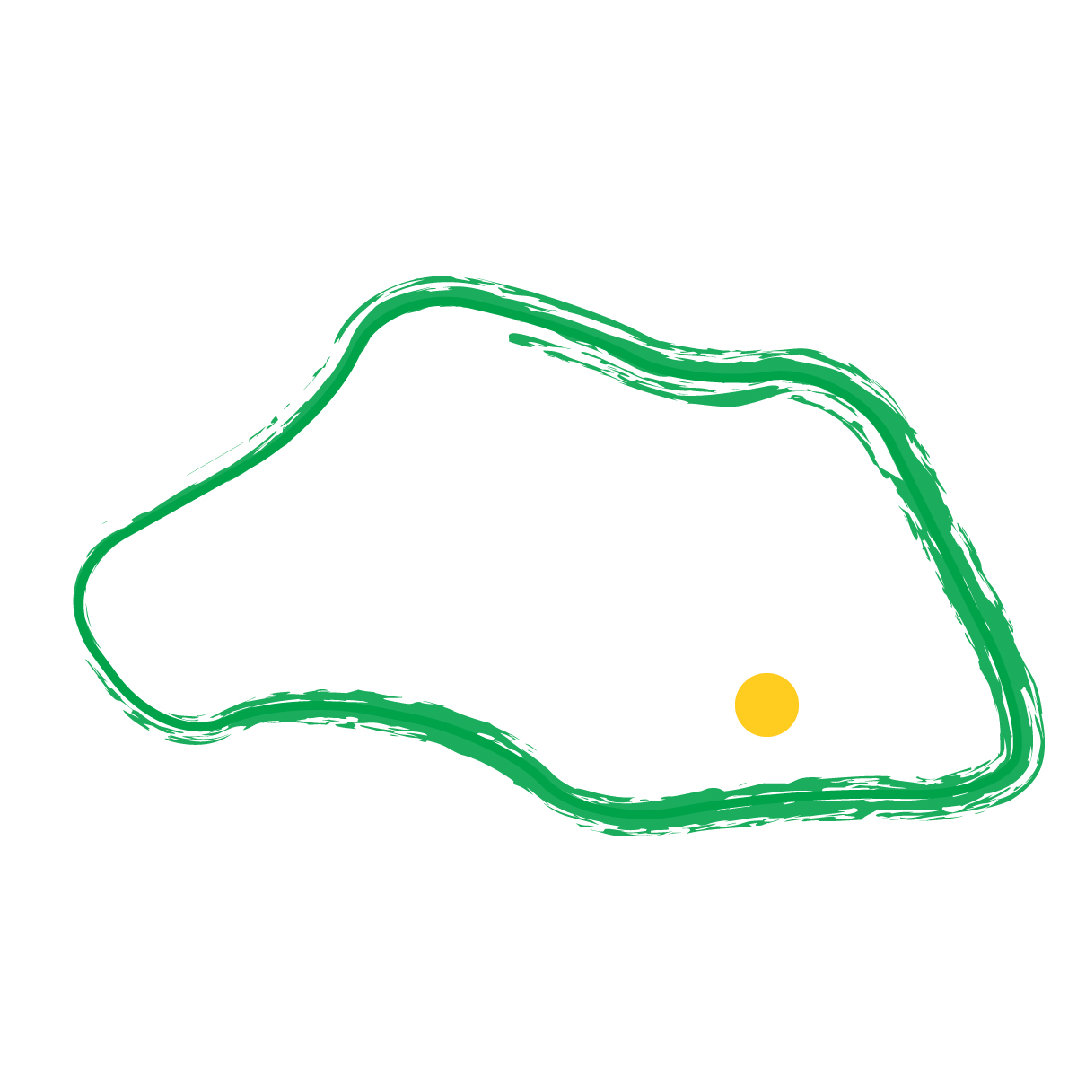 埼玉県の無料フリーイラスト|簡易・県庁あり・毛筆(緑)