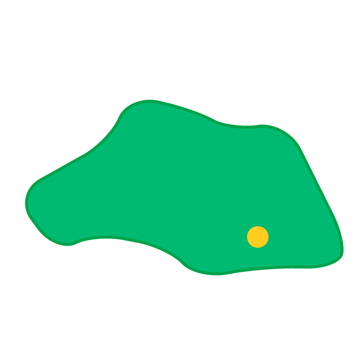 埼玉県の無料フリーイラスト|簡易・県庁あり・曲線(緑)