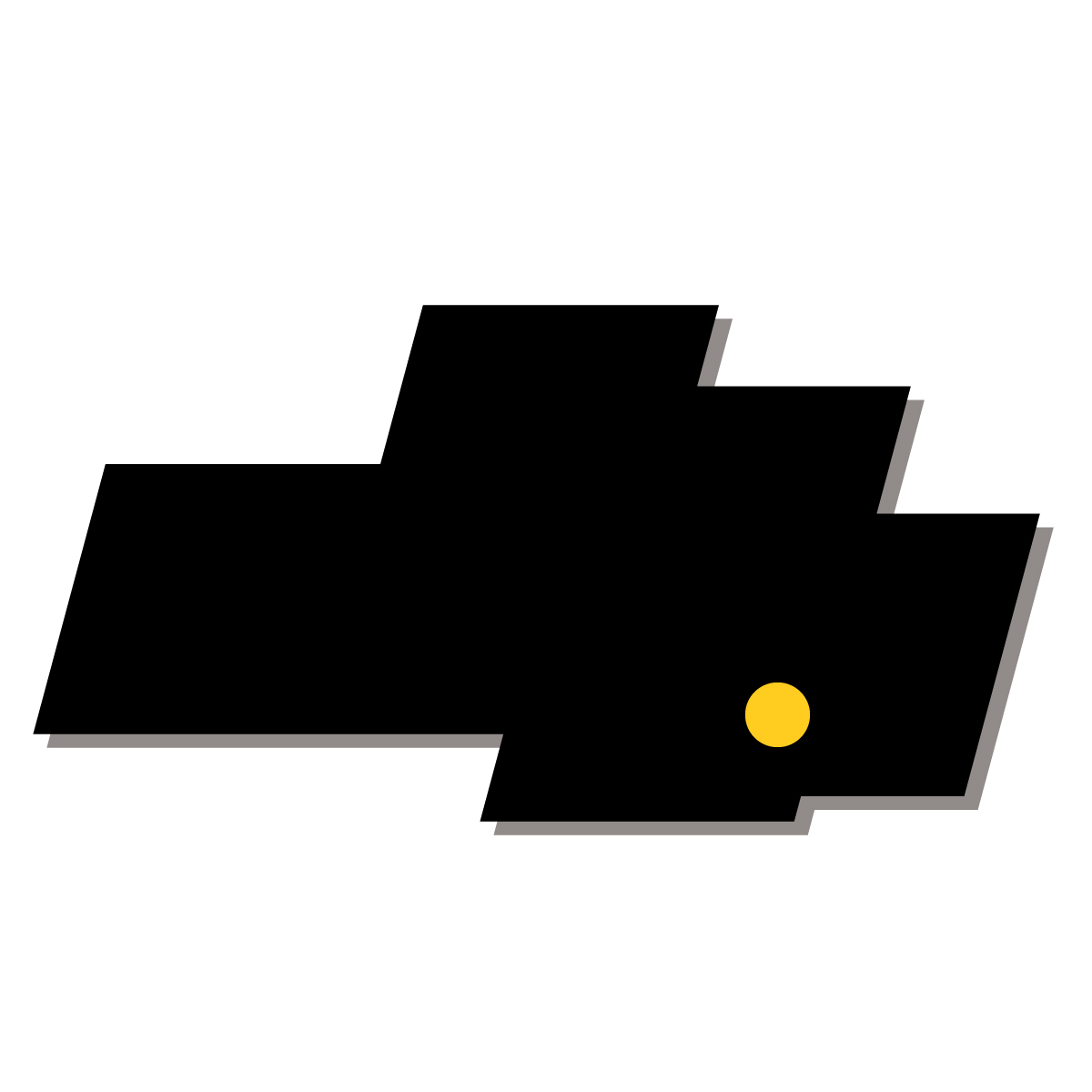 埼玉県の無料フリーイラスト|簡易・県庁あり・四角斜め(黒)