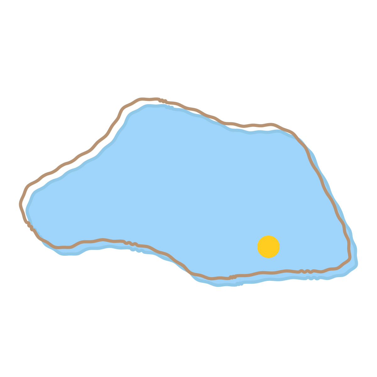 埼玉県の無料フリーイラスト｜簡易・県庁あり・イラスト風(青)