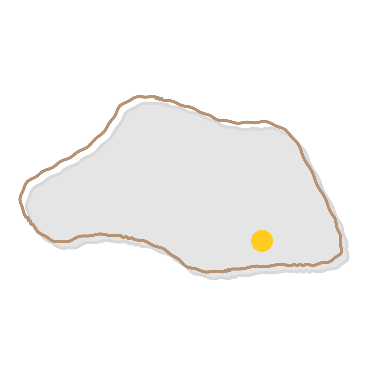 埼玉県の無料フリーイラスト｜簡易・県庁あり・イラスト風(グレー)