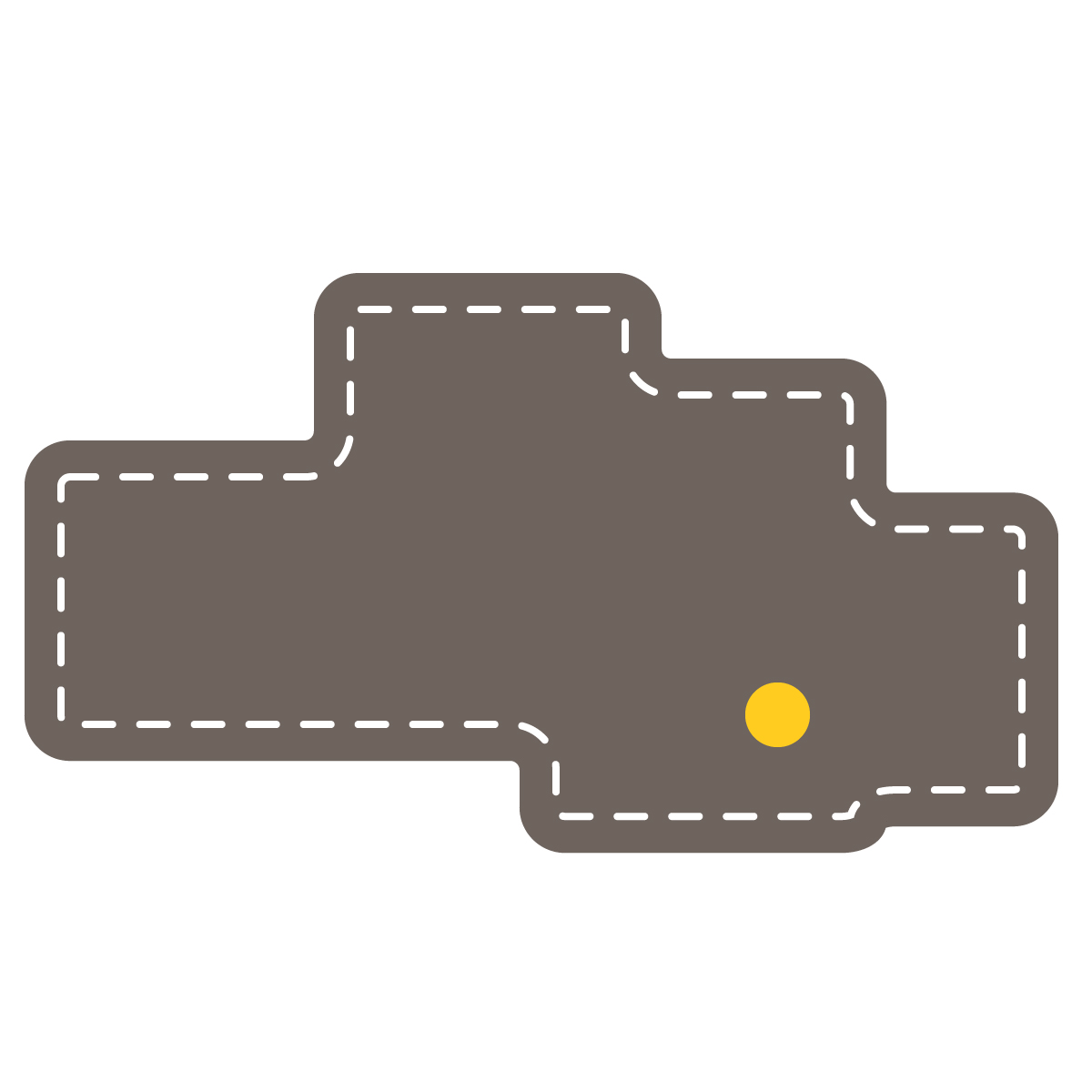 埼玉県の無料フリーイラスト｜簡易・県庁あり・角丸ステッチ(黒)