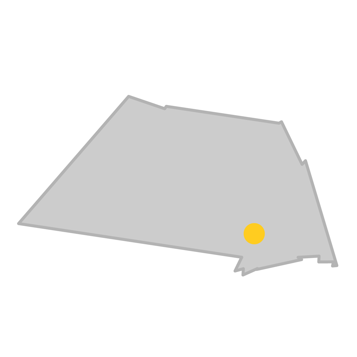 埼玉県の無料フリーイラスト｜簡易・県庁あり・単純化(グレー)