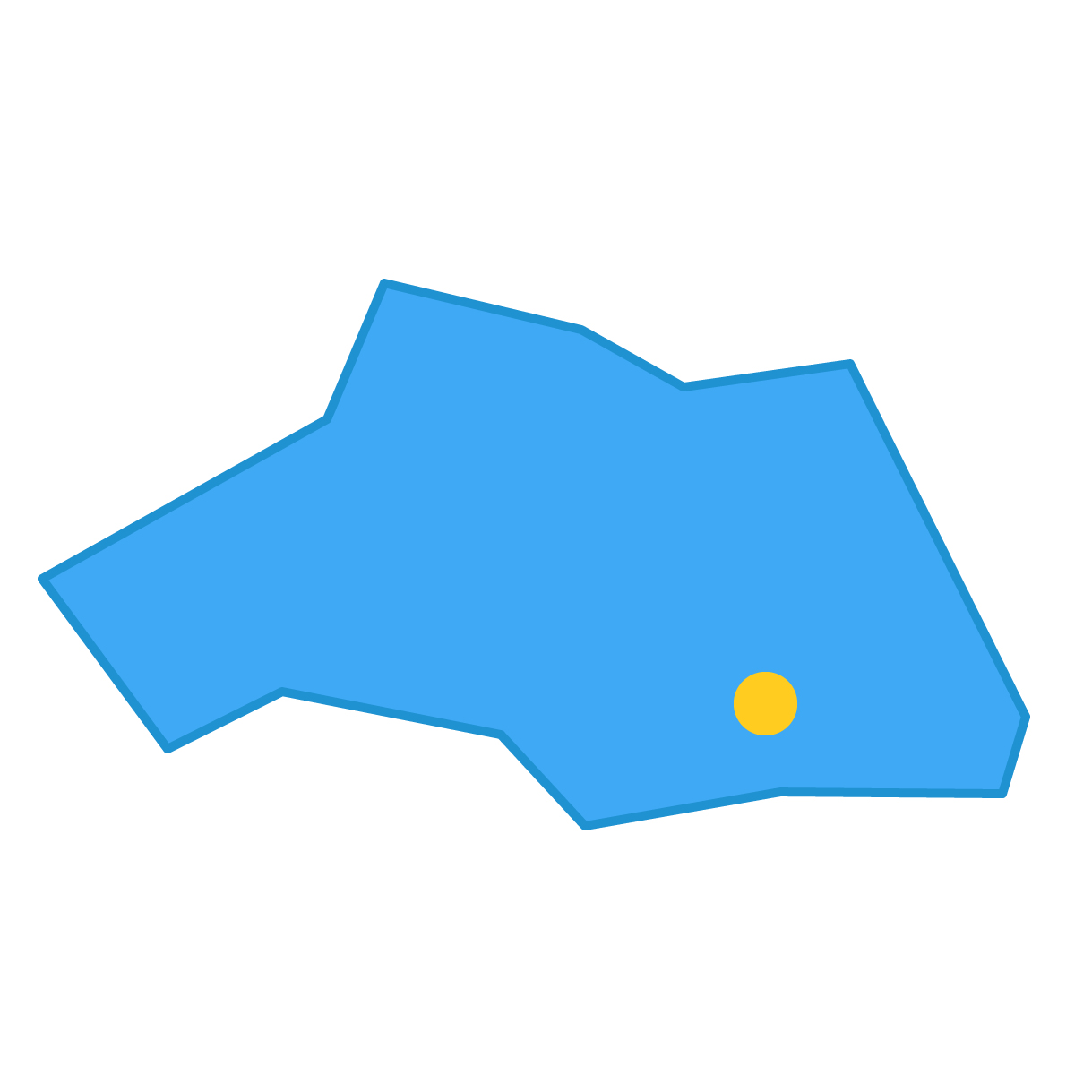 埼玉県の無料フリーイラスト|簡易・県庁あり・三角(青)