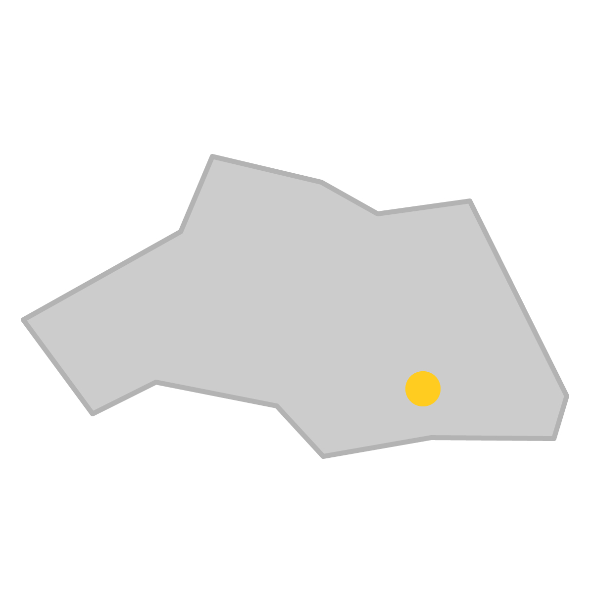 埼玉県の無料フリーイラスト｜簡易・県庁あり・三角(グレー)