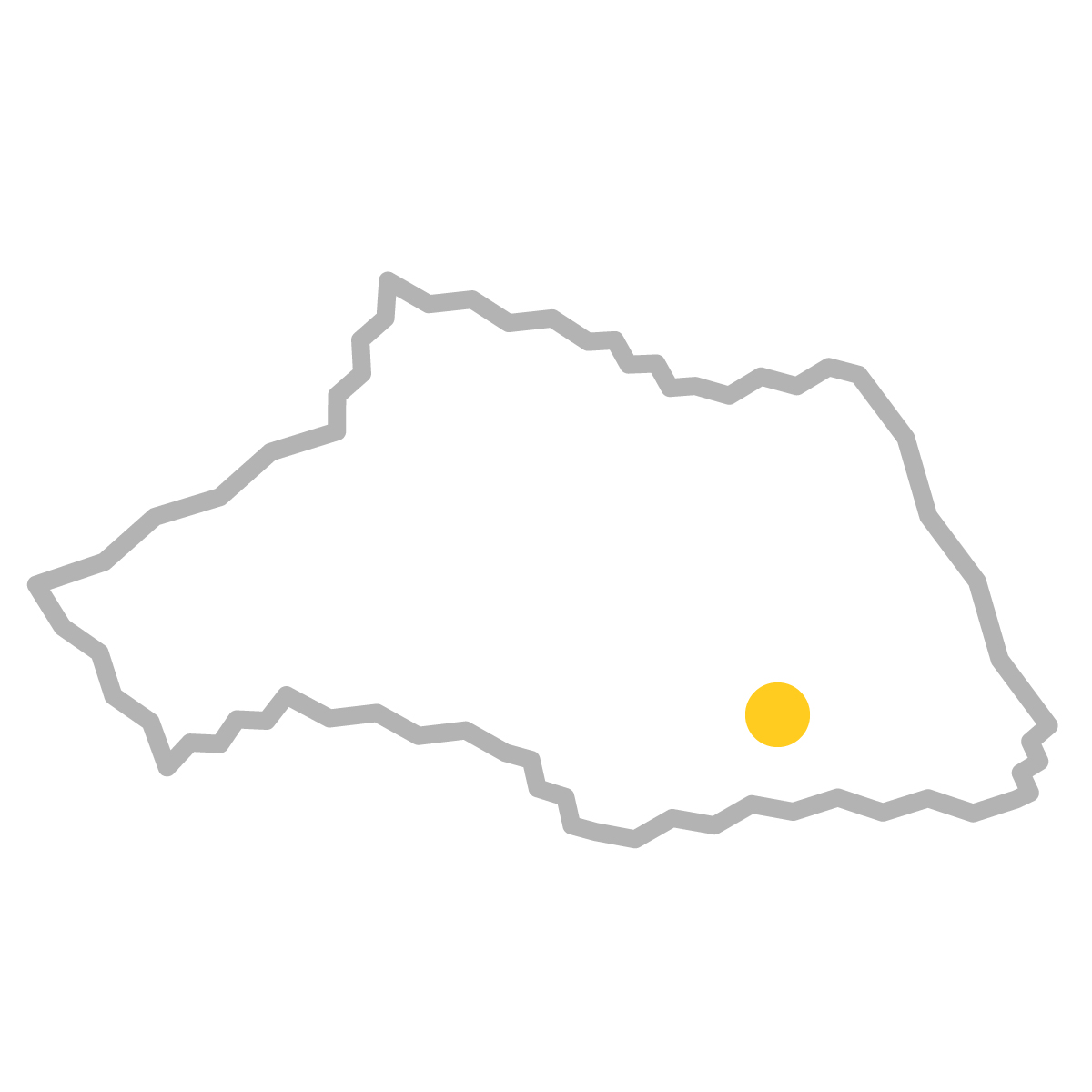 埼玉県の無料フリーイラスト|簡易・県庁あり・ジグザグ(グレー)