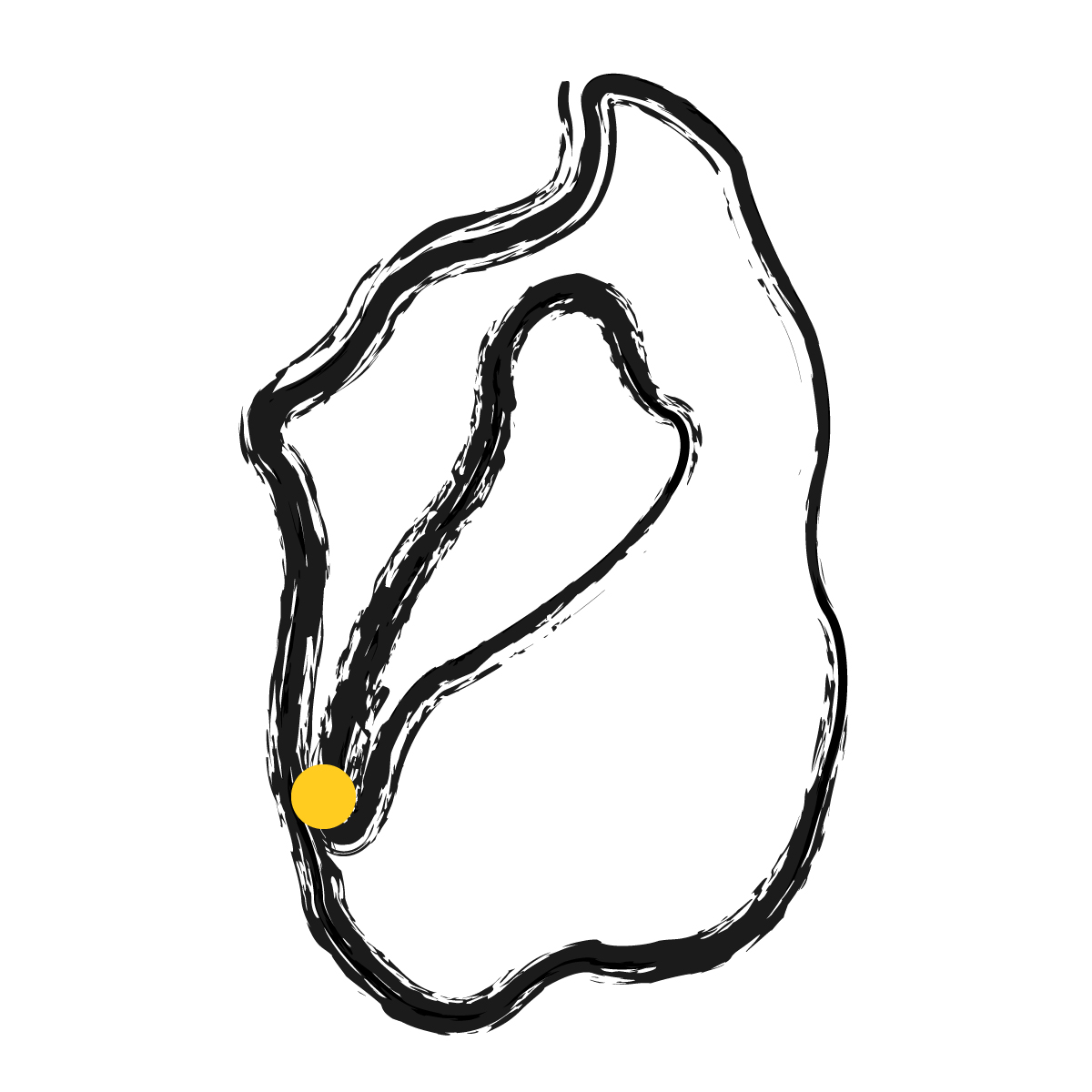 滋賀県の無料フリーイラスト|簡易・県庁あり・毛筆(黒)