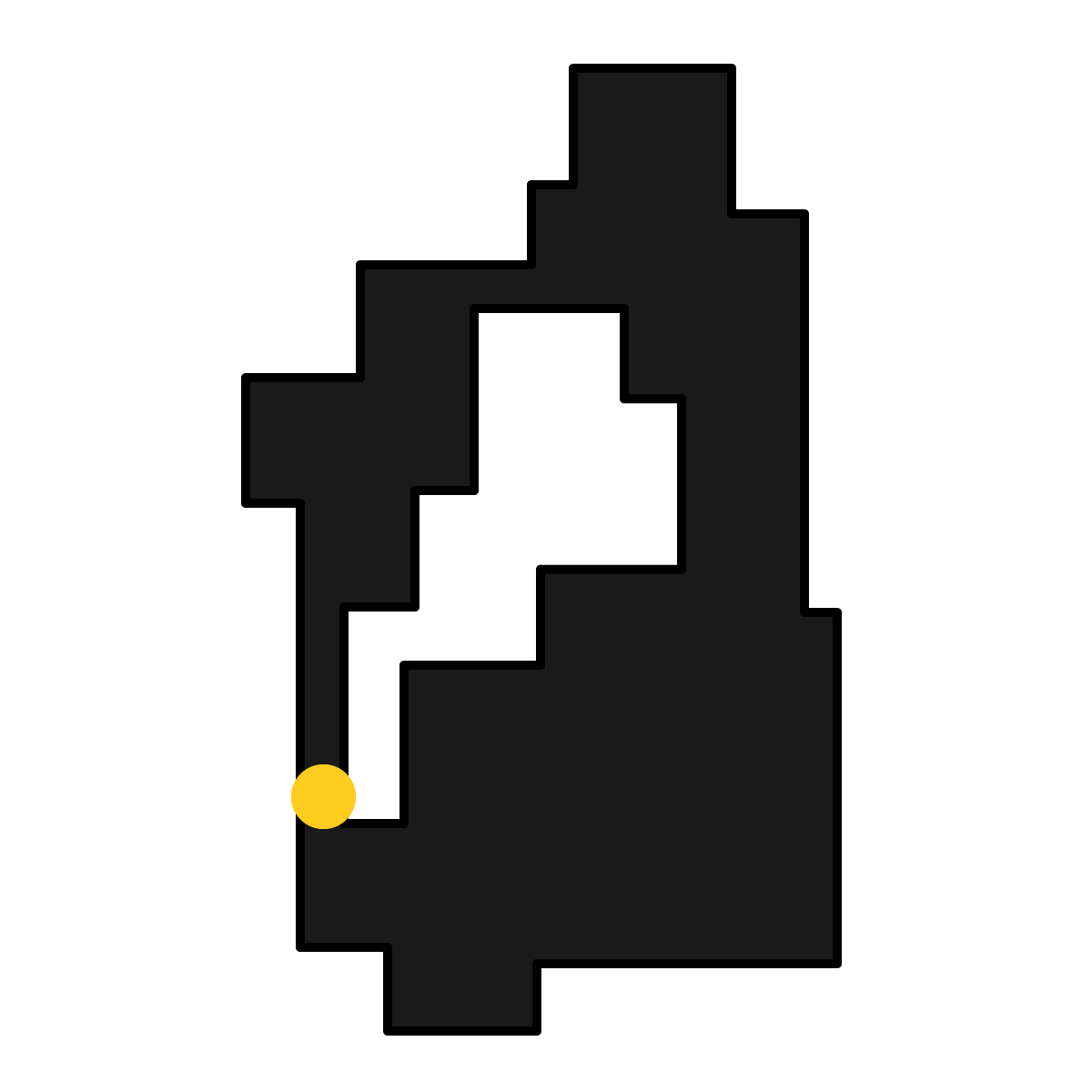 滋賀県の無料フリーイラスト|簡易・県庁あり・四角(黒)