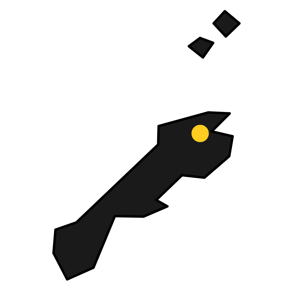 島根県の無料フリーイラスト｜簡易・県庁あり・三角(黒)