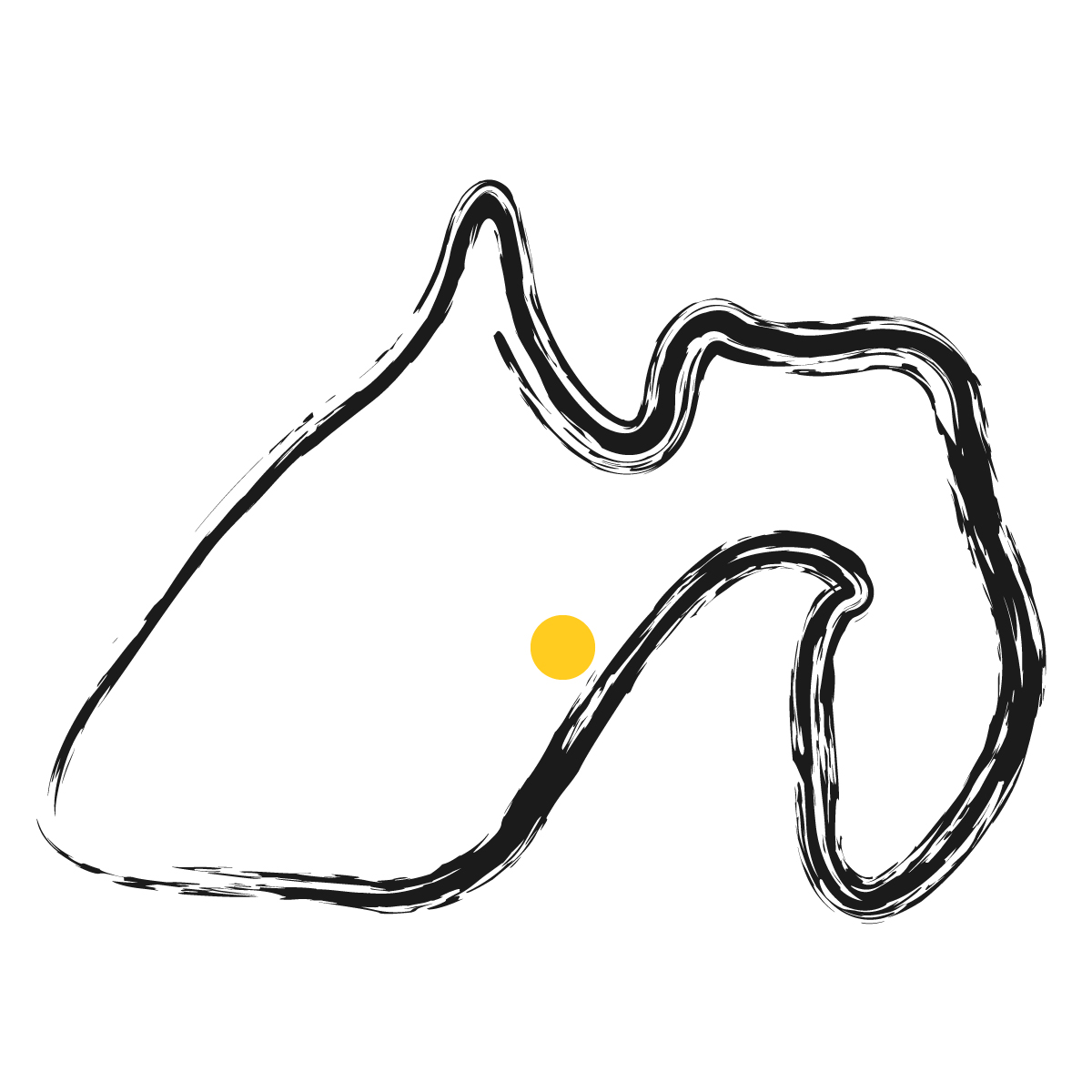 静岡県の無料フリーイラスト|簡易・県庁あり・毛筆(黒)