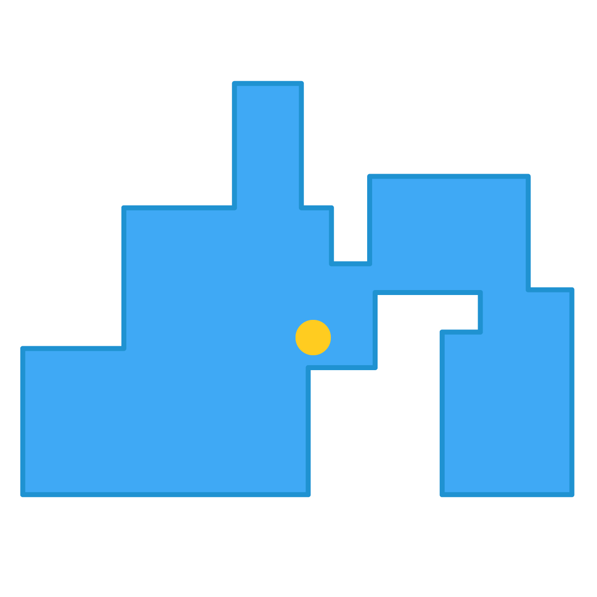 静岡県の無料フリーイラスト|簡易・県庁あり・四角(青)