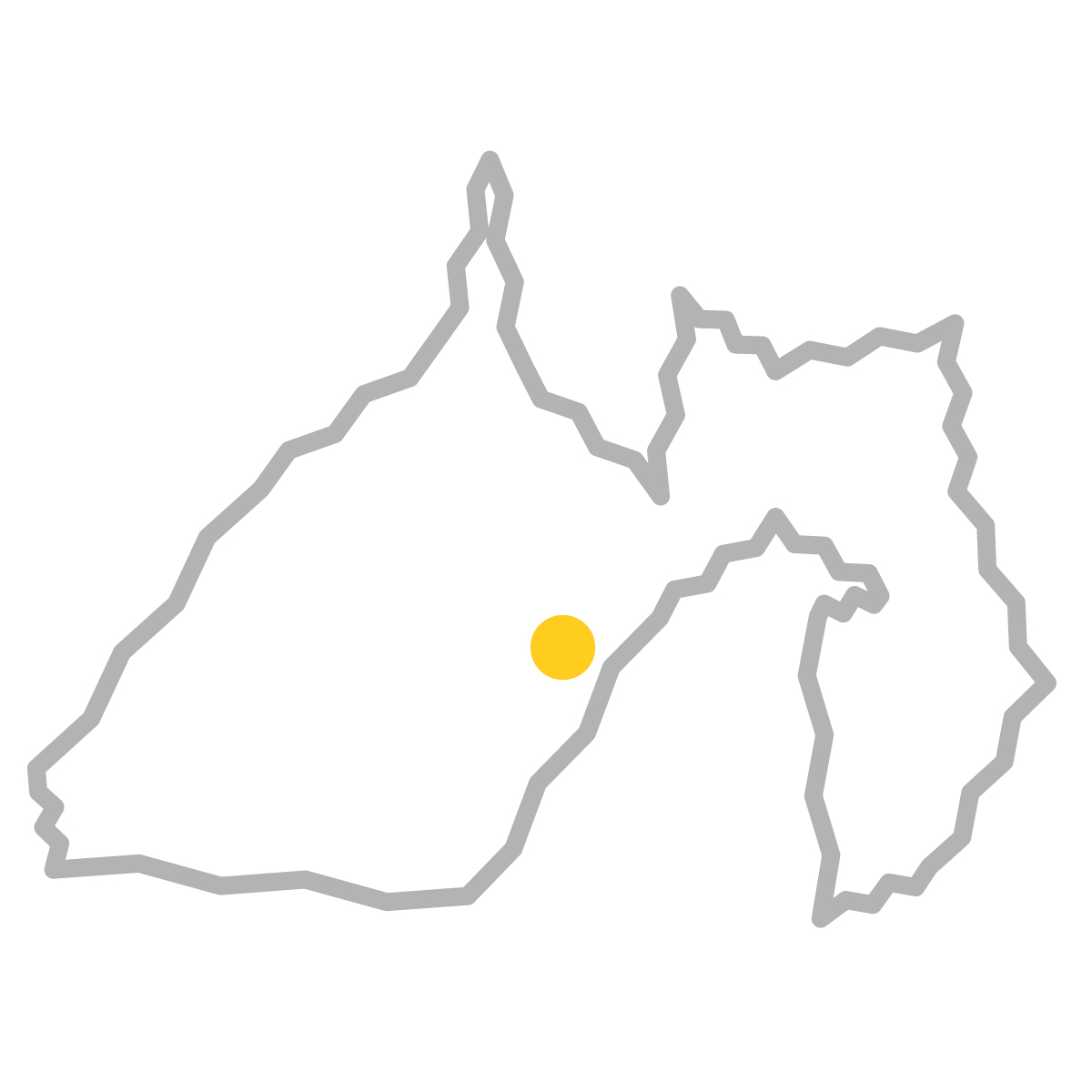 静岡県の無料フリーイラスト|簡易・県庁あり・ジグザグ(グレー)