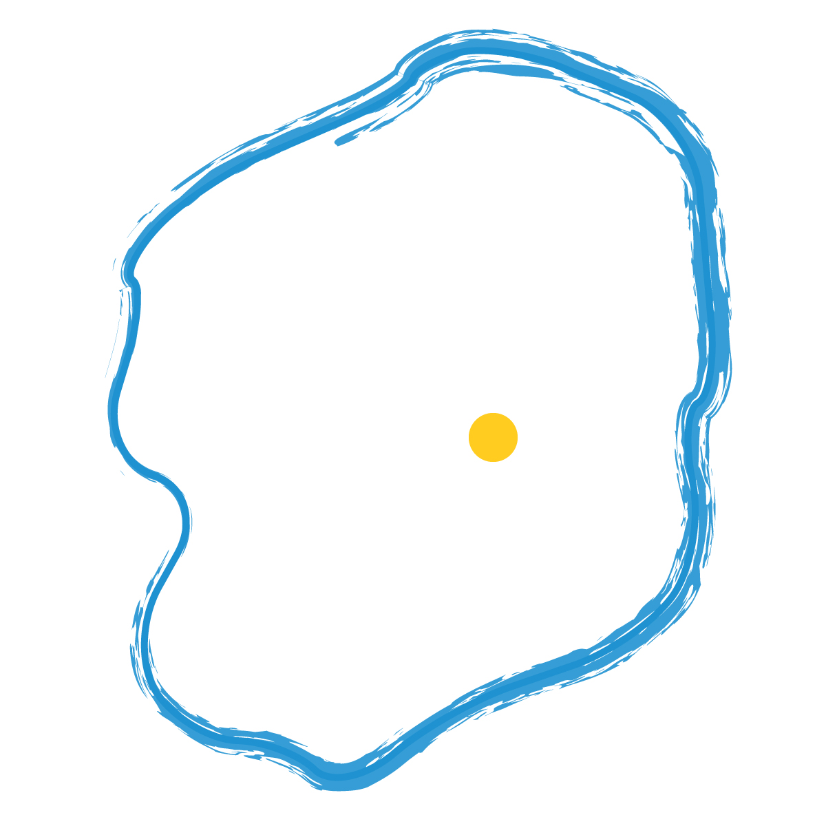 栃木県の無料フリーイラスト|簡易・県庁あり・毛筆(青)