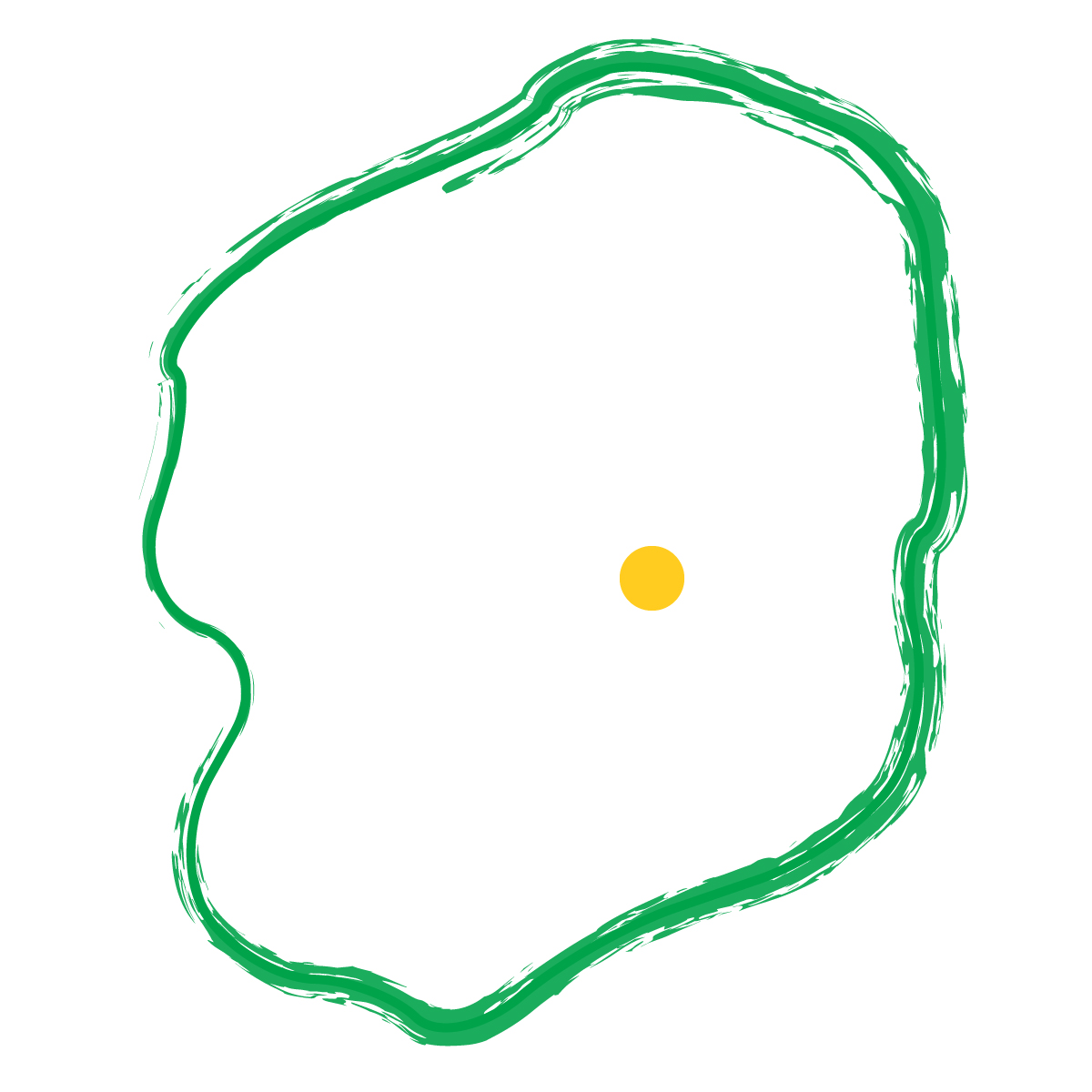 栃木県の無料フリーイラスト｜簡易・県庁あり・毛筆(緑)