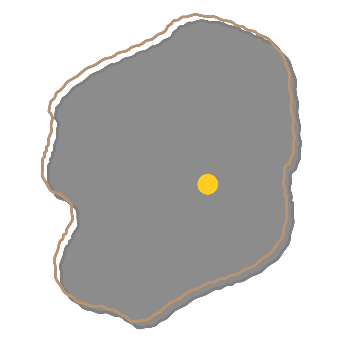 栃木県の無料フリーイラスト|簡易・県庁あり・イラスト風(黒)