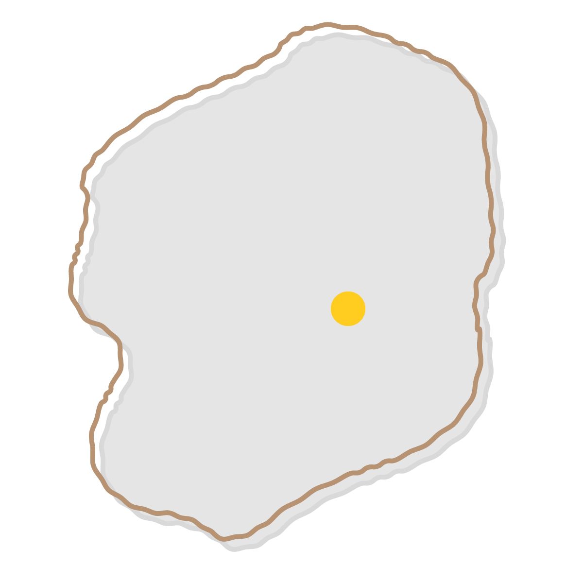 栃木県の無料フリーイラスト｜簡易・県庁あり・イラスト風(グレー)