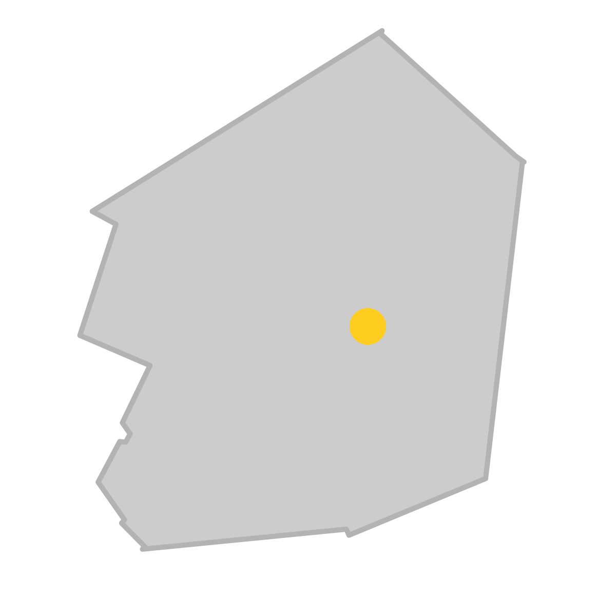 栃木県の無料フリーイラスト|簡易・県庁あり・単純化(グレー)