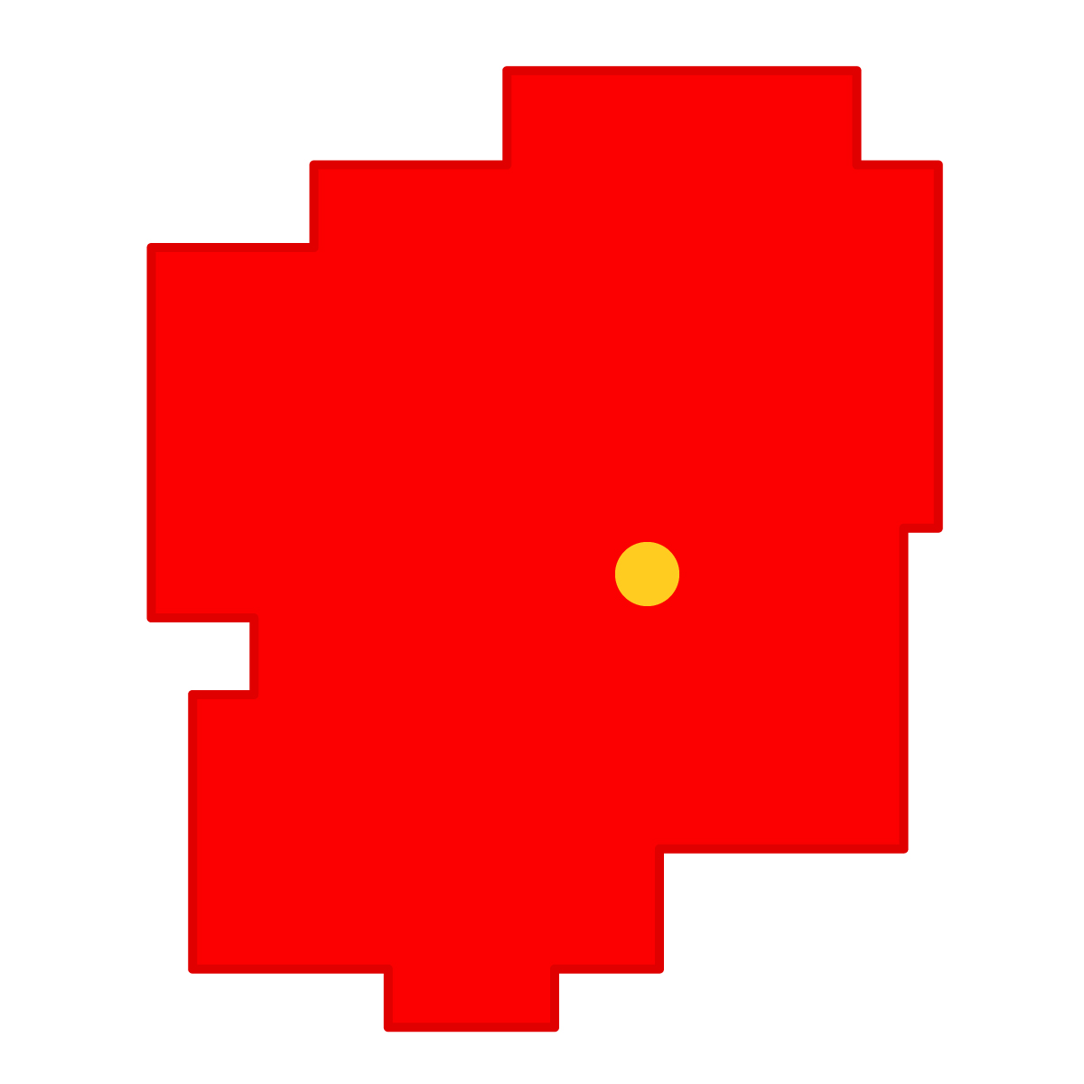 栃木県の無料フリーイラスト|簡易・県庁あり・四角(赤)
