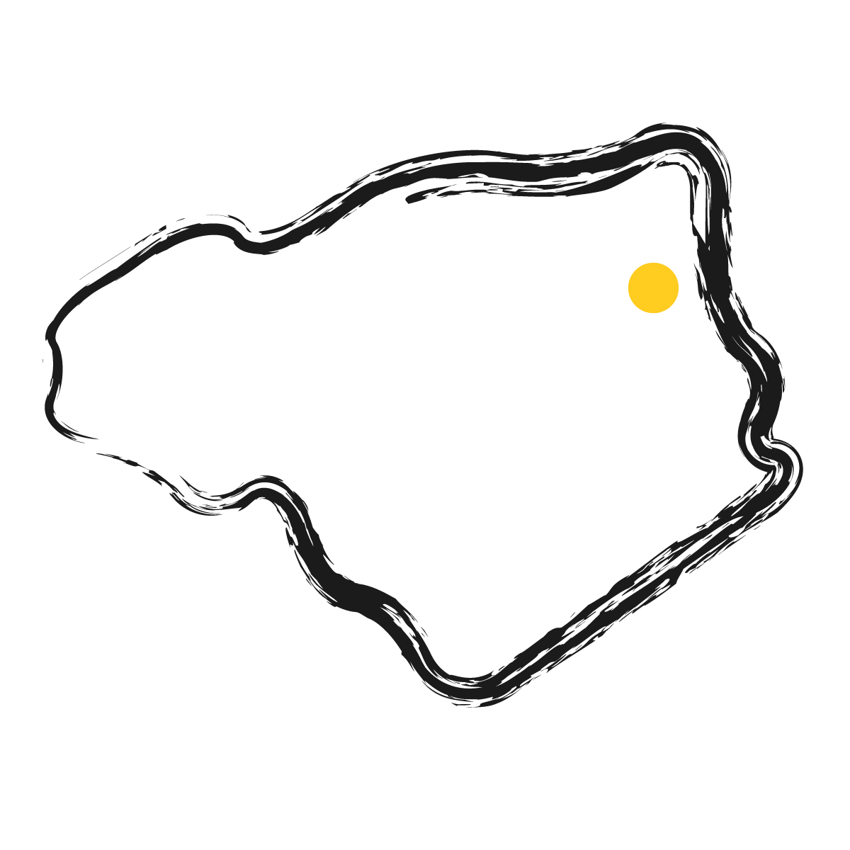 徳島県の無料フリーイラスト｜簡易・県庁あり・毛筆(黒)
