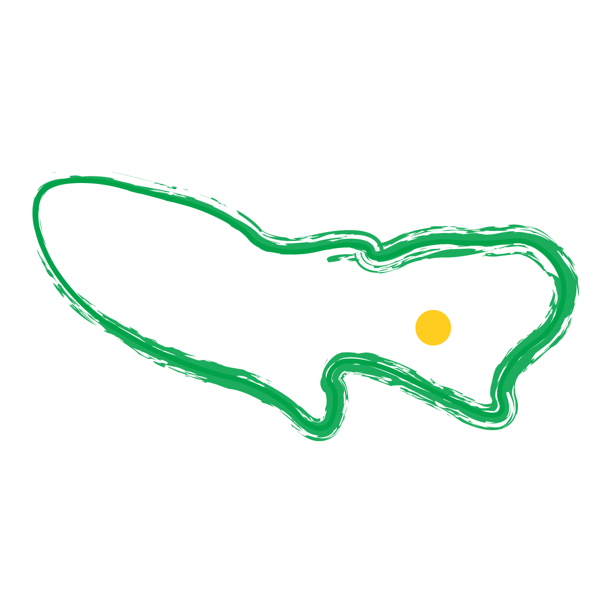 東京都の無料フリーイラスト｜簡易・県庁あり・毛筆(緑)