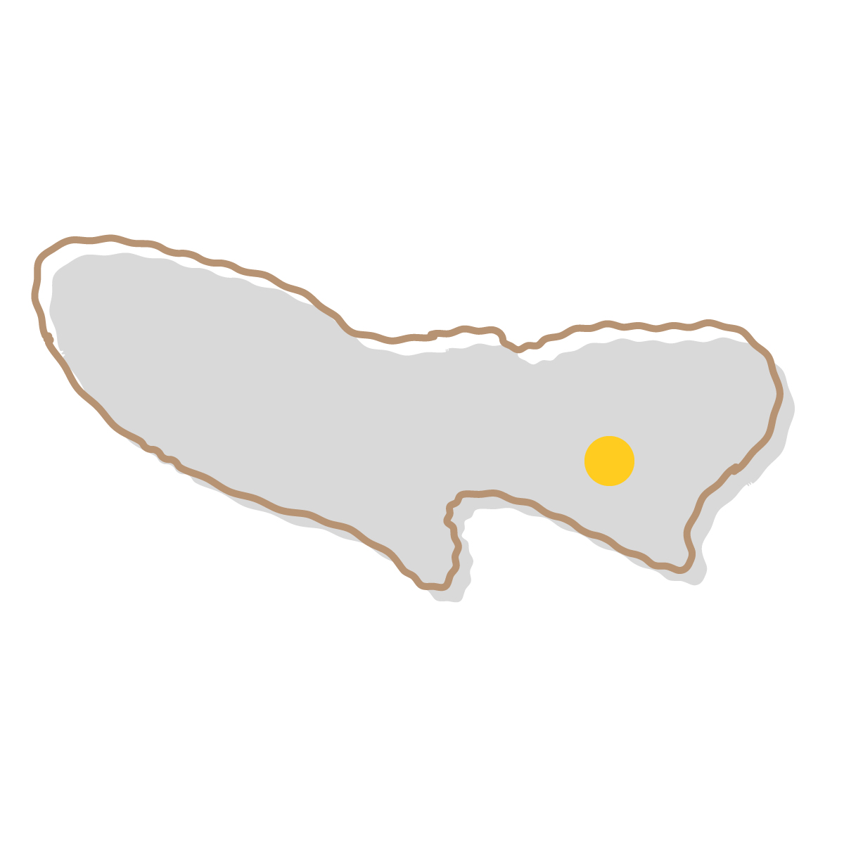 東京都の無料フリーイラスト｜簡易・県庁あり・イラスト風(グレー)
