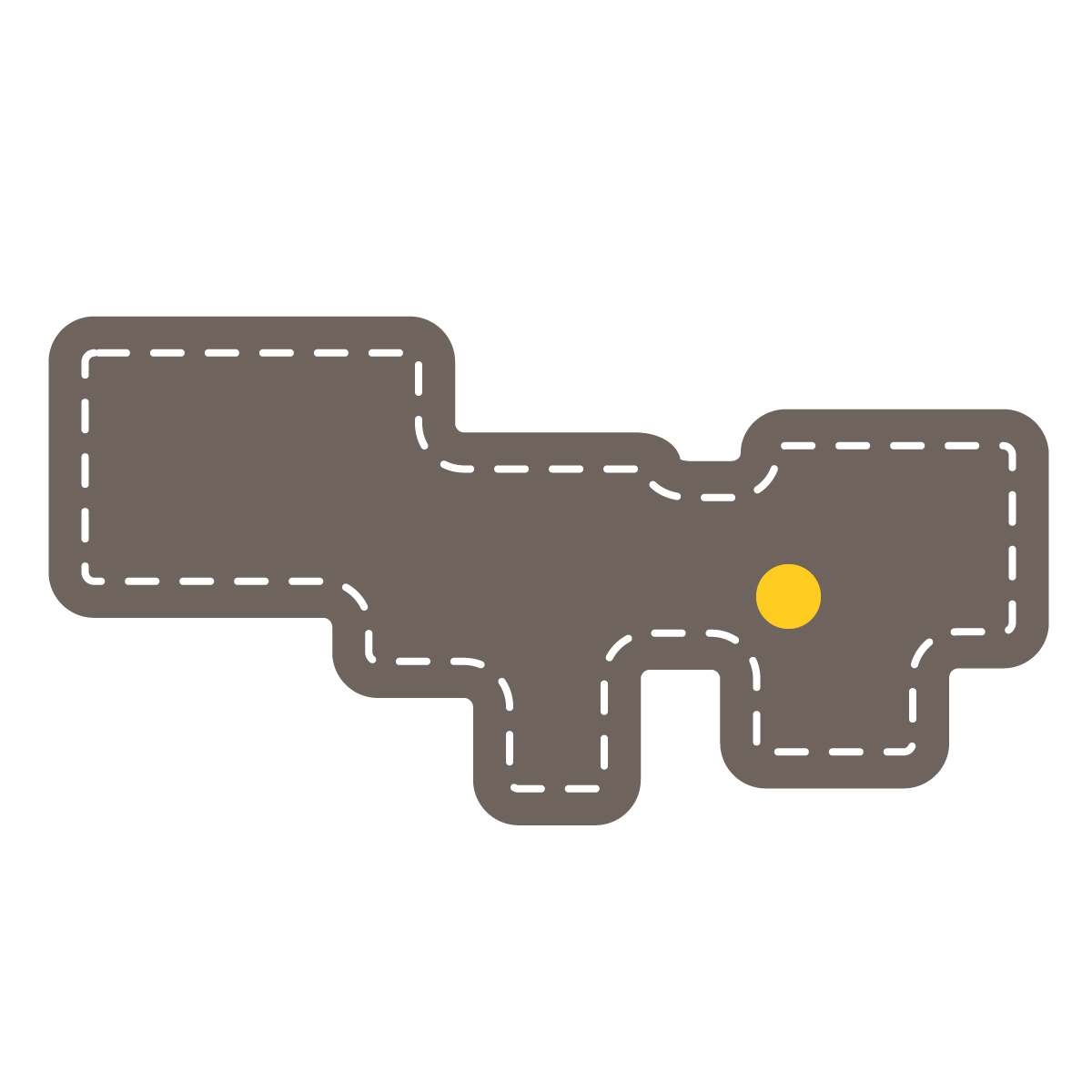 東京都の無料フリーイラスト|簡易・県庁あり・角丸ステッチ(黒)