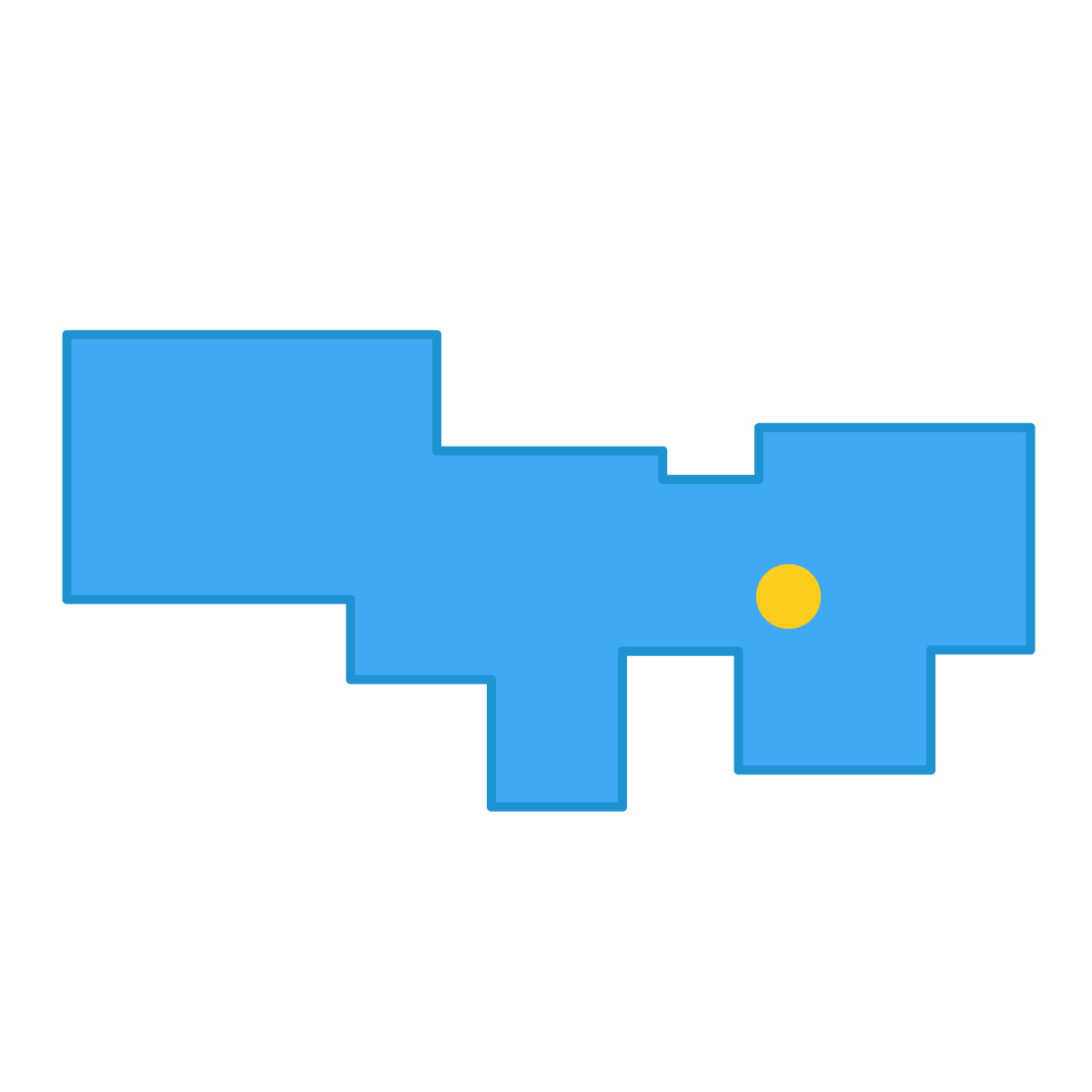 東京都の無料フリーイラスト|簡易・県庁あり・四角(青)