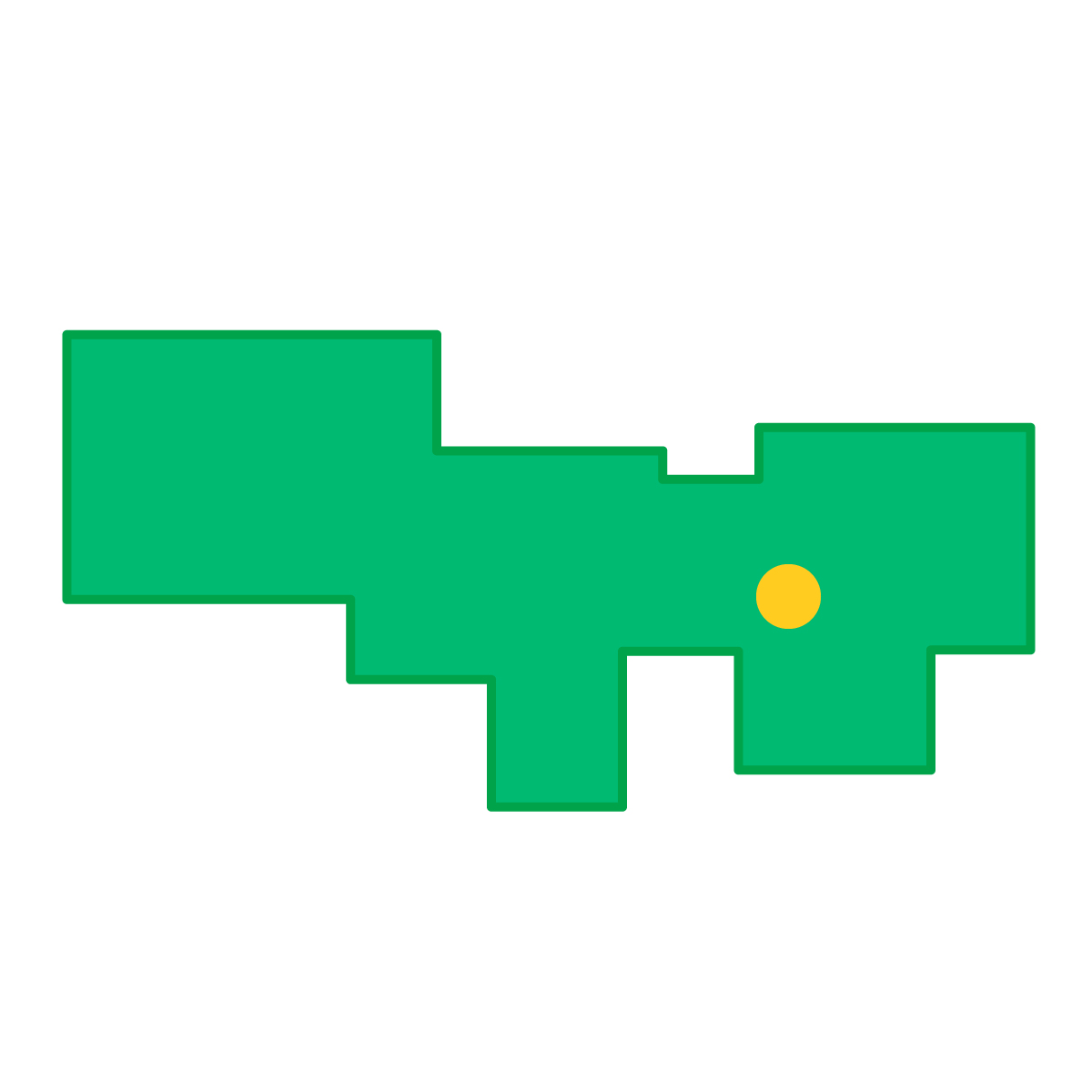 東京都の無料フリーイラスト|簡易・県庁あり・四角(緑)