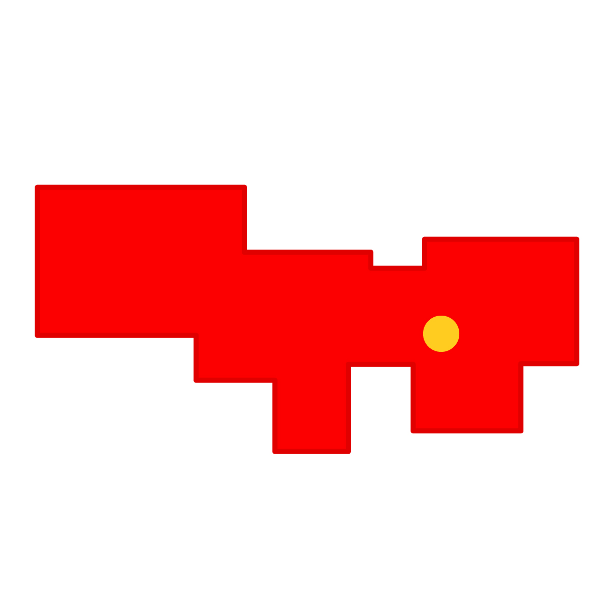 東京都の無料フリーイラスト|簡易・県庁あり・四角(赤)