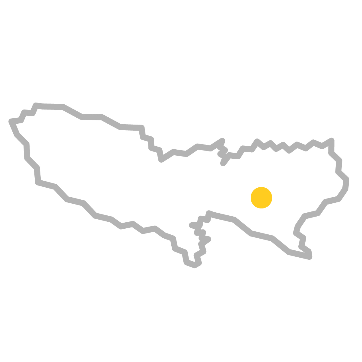 東京都の無料フリーイラスト|簡易・県庁あり・ジグザグ(グレー)