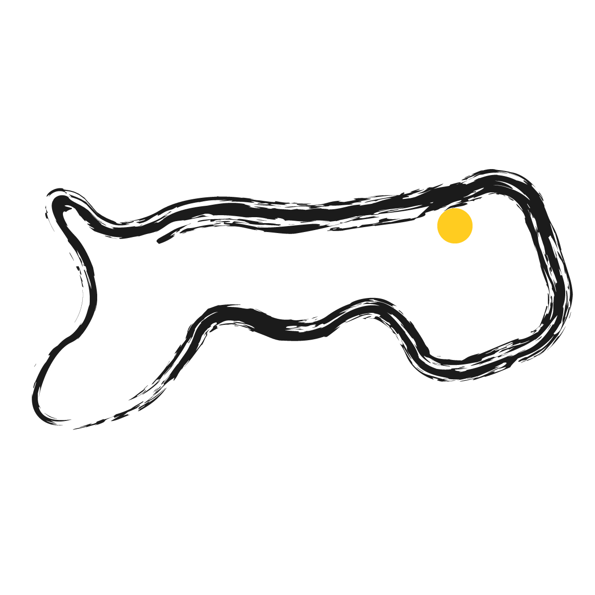 鳥取県の無料フリーイラスト|簡易・県庁あり・毛筆(黒)