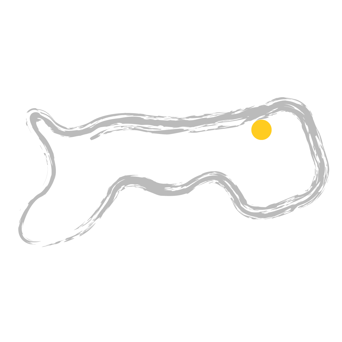 鳥取県の無料フリーイラスト|簡易・県庁あり・毛筆(グレー)