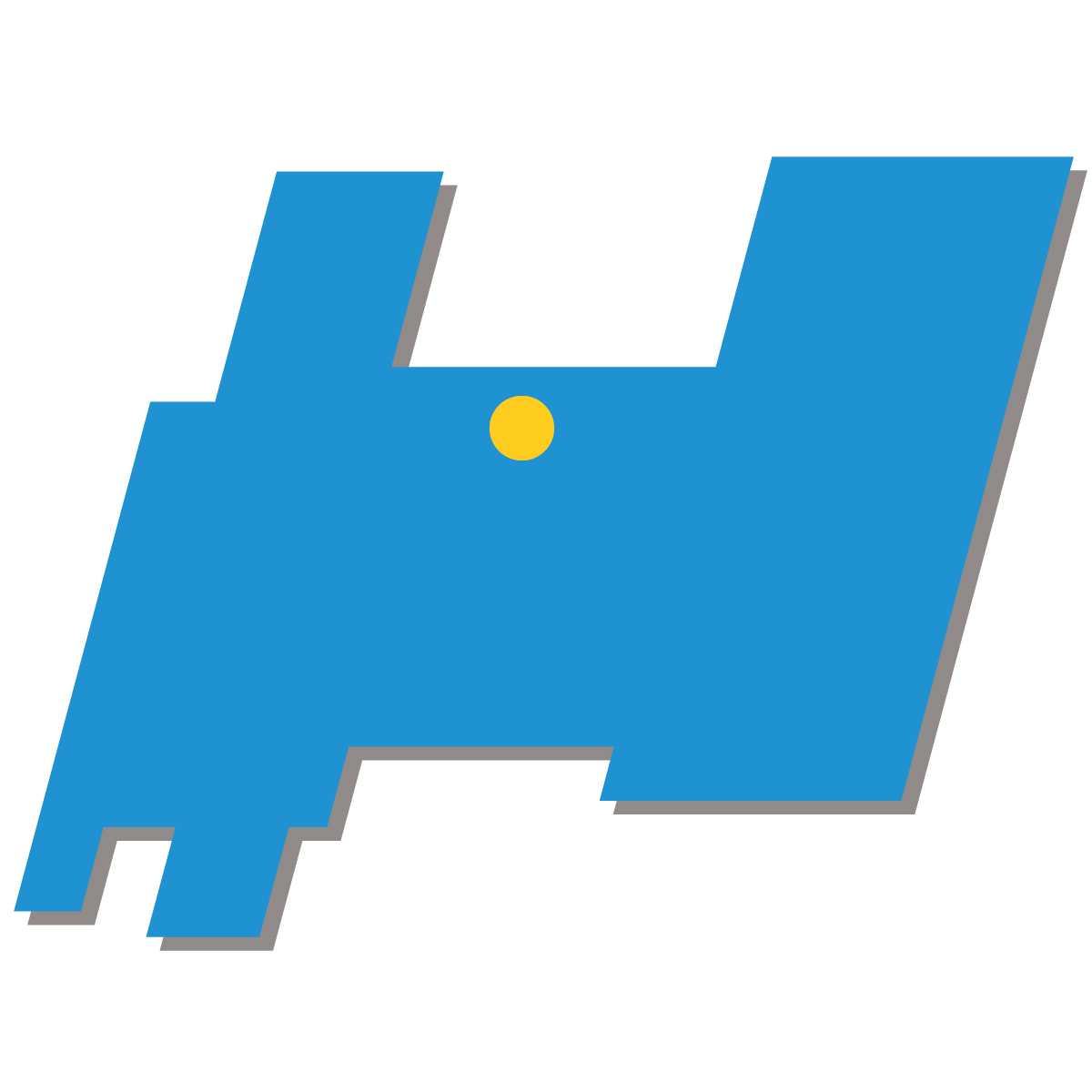 富山県の無料フリーイラスト|簡易・県庁あり・四角斜め(青)