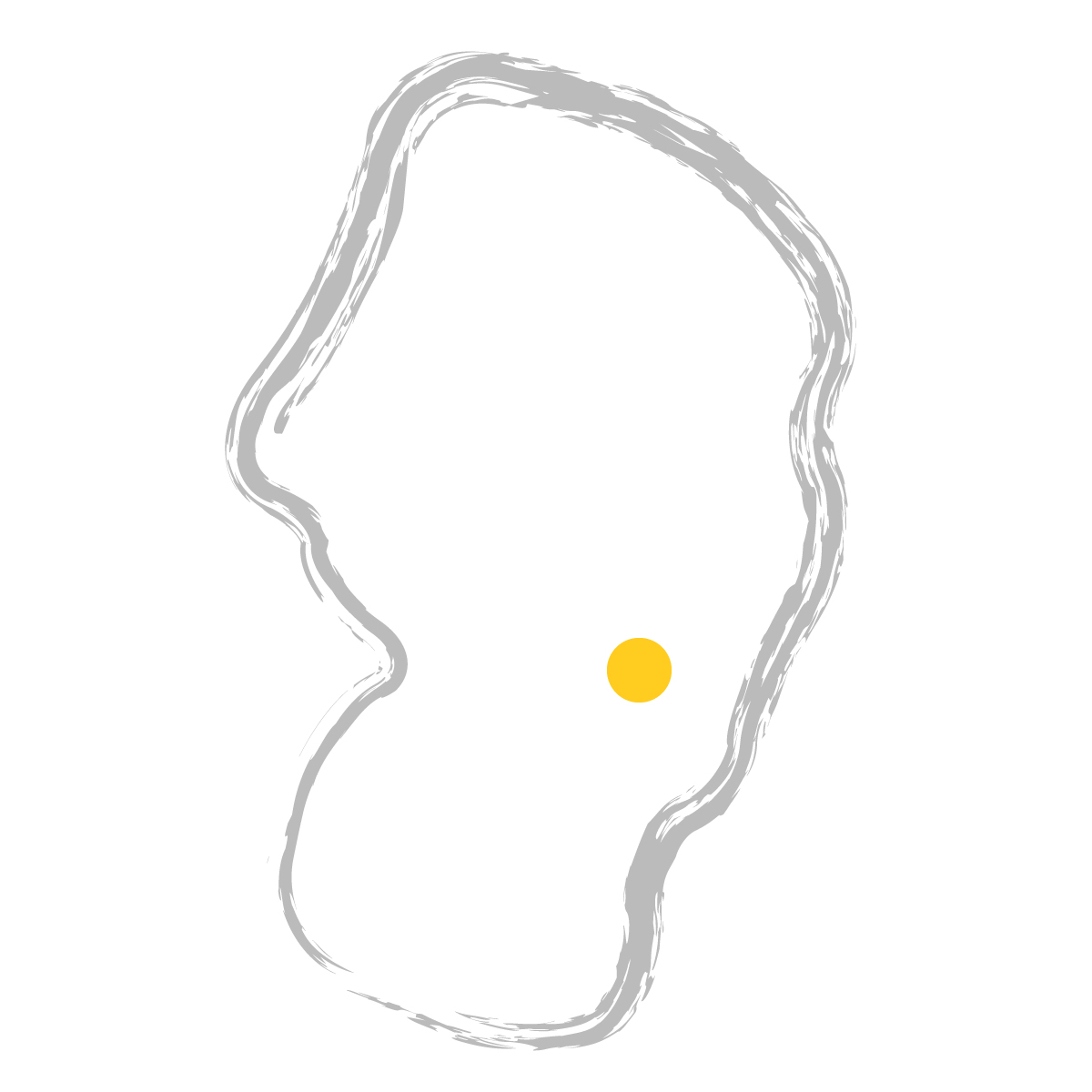 山形県の無料フリーイラスト|簡易・県庁あり・毛筆(グレー)
