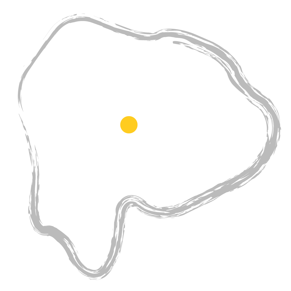 山梨県の無料フリーイラスト|簡易・県庁あり・毛筆(グレー)