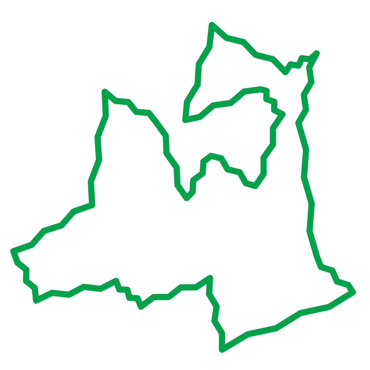 青森県の無料フリーイラスト｜簡易・ジグザグ(緑)