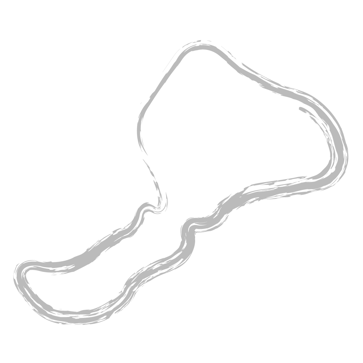 福井県の無料フリーイラスト｜簡易・毛筆(グレー)