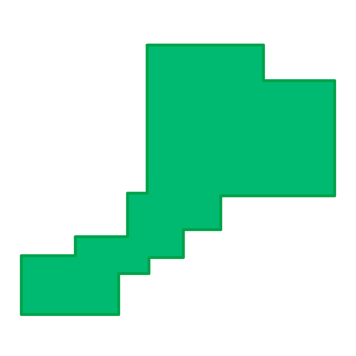 福井県の無料フリーイラスト｜簡易・四角(緑)
