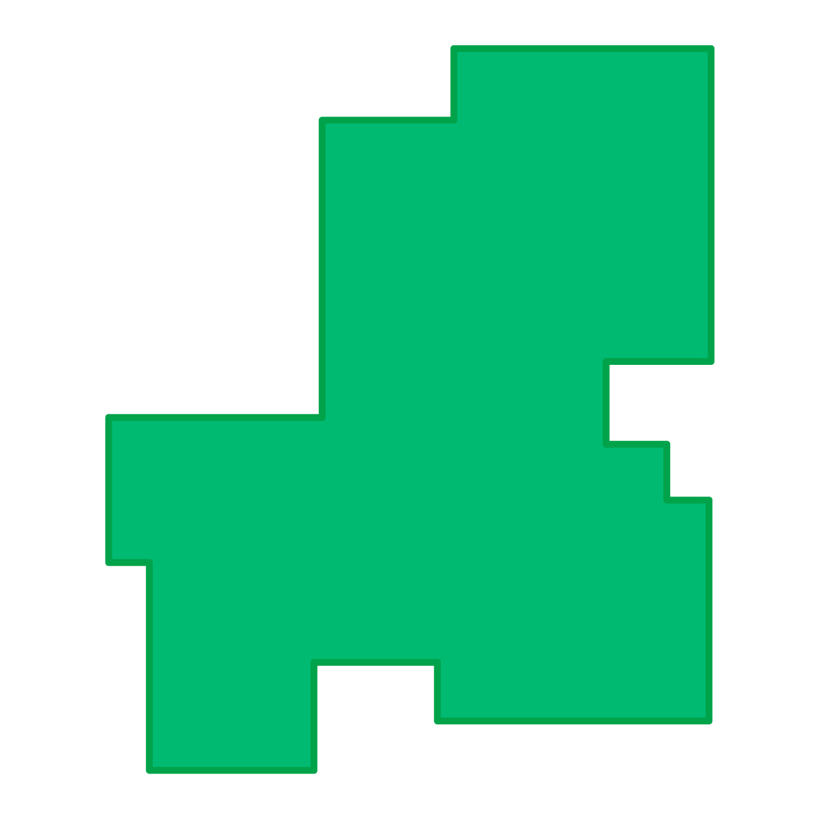 岐阜県の無料フリーイラスト｜簡易・四角(緑)