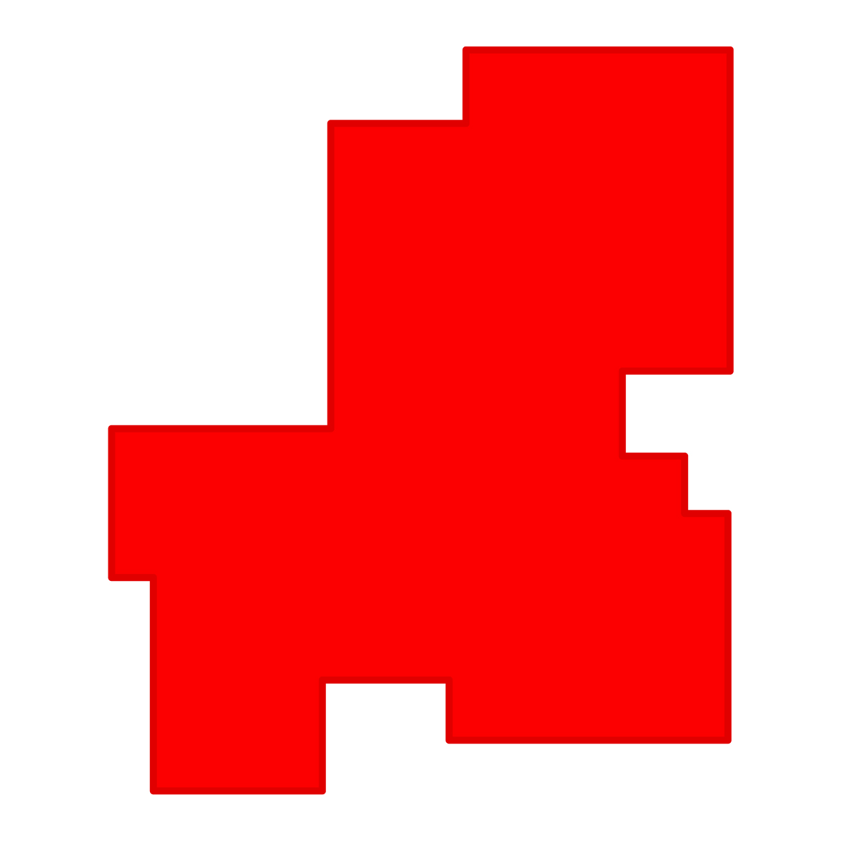 岐阜県の無料フリーイラスト｜簡易・四角(赤)