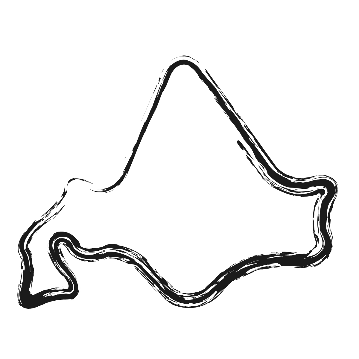 北海道の無料フリーイラスト｜簡易・毛筆(黒)