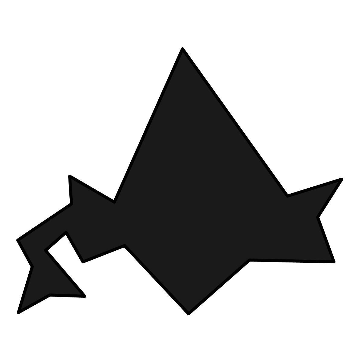 北海道の無料フリーイラスト｜簡易・三角(黒)