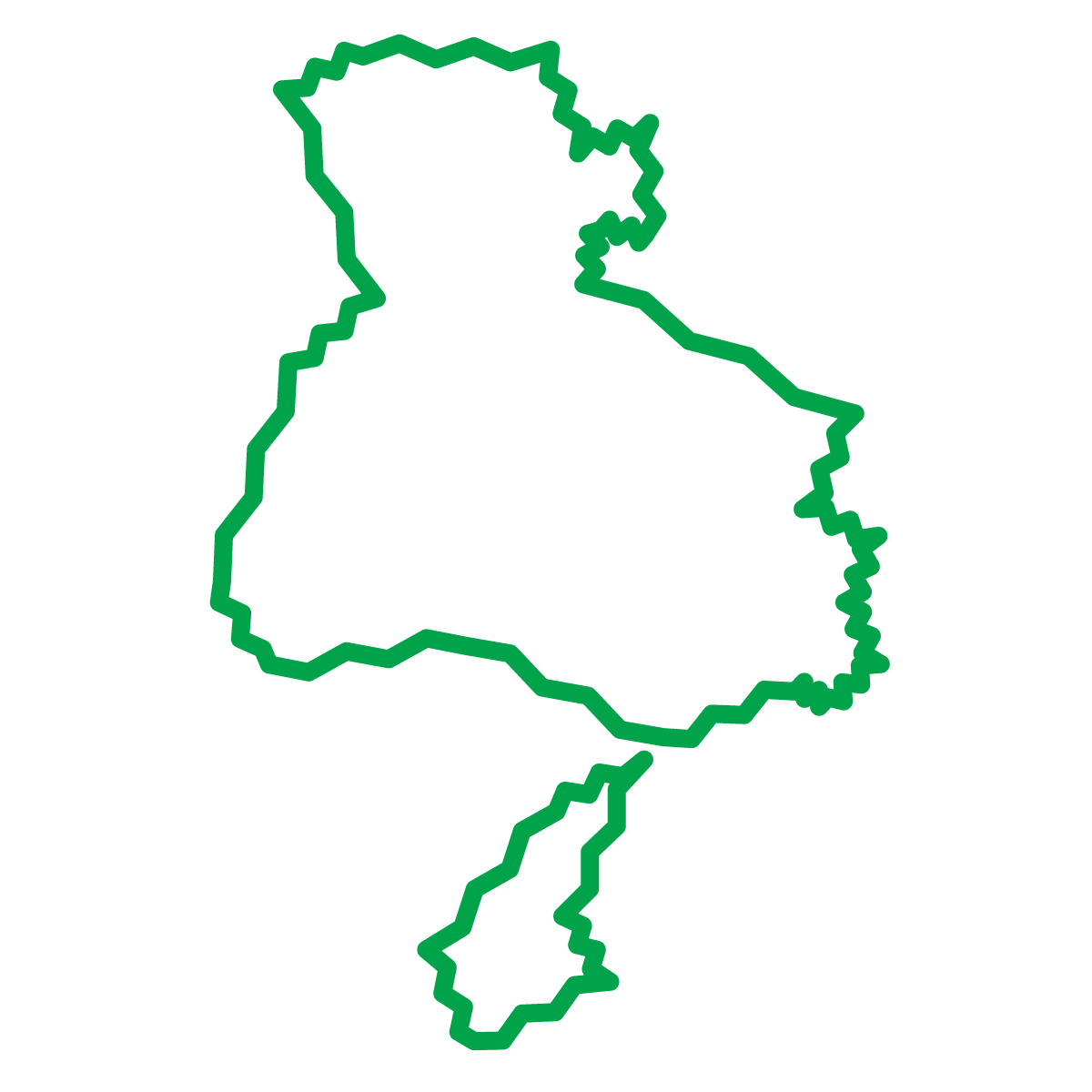兵庫県の無料フリーイラスト｜簡易・ジグザグ(緑)