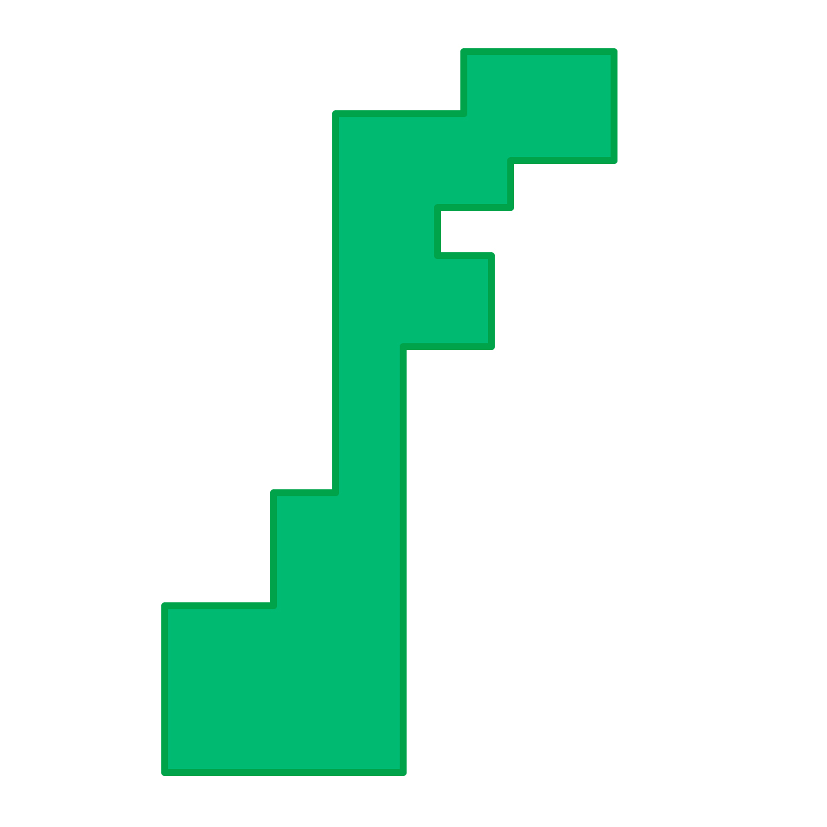 石川県の無料フリーイラスト｜簡易・四角(緑)