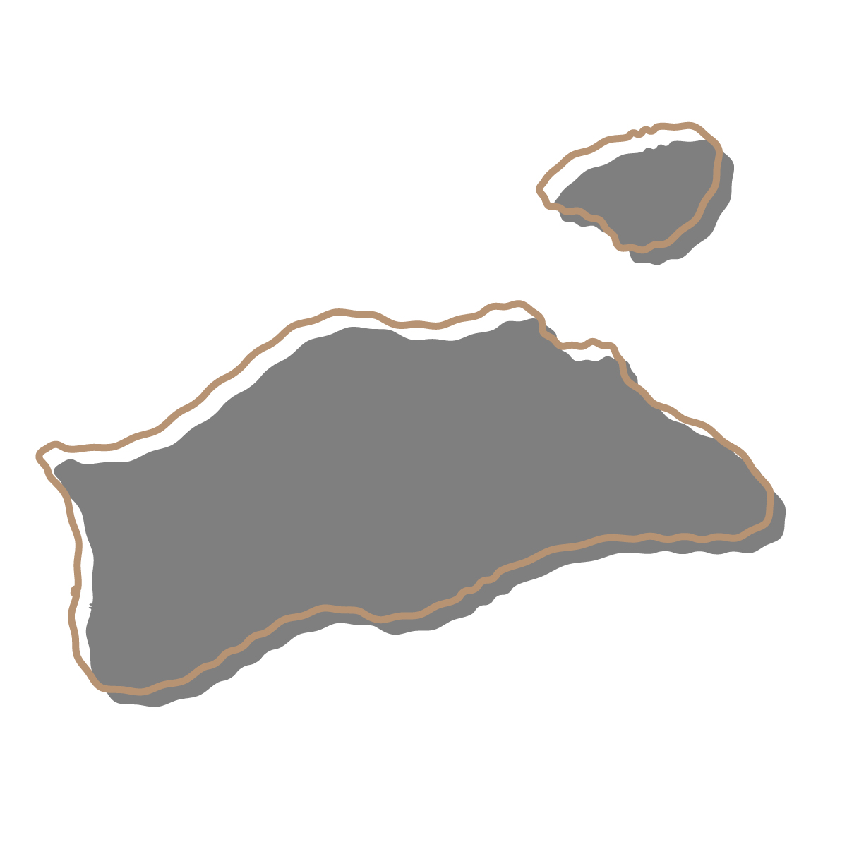 香川県の無料フリーイラスト｜簡易・イラスト風(黒)