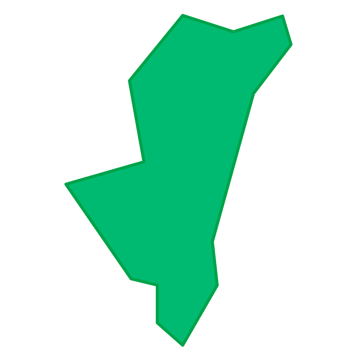 宮崎県の無料フリーイラスト｜簡易・三角(緑)