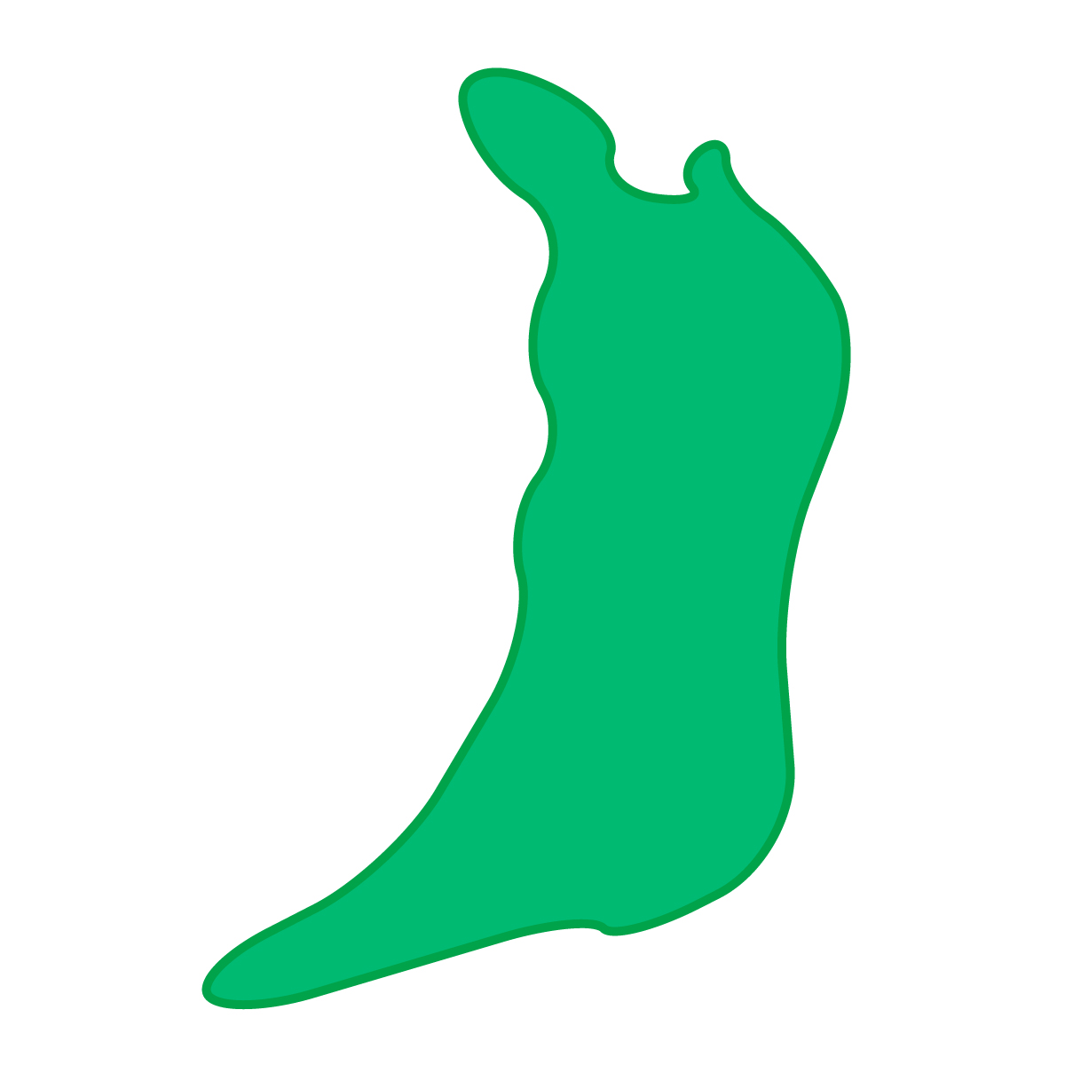 大阪府の無料フリーイラスト｜簡易・曲線(緑)