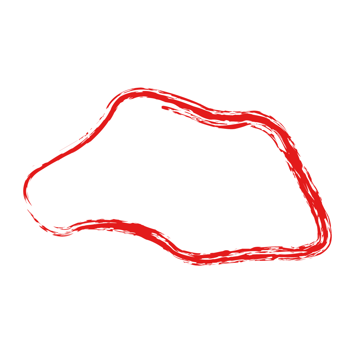 埼玉県の無料フリーイラスト｜簡易・毛筆(赤)