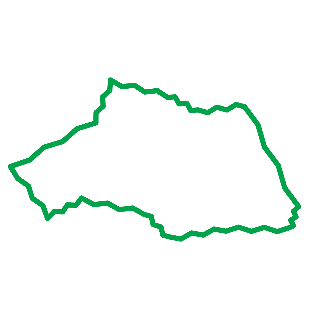 埼玉県の無料フリーイラスト｜簡易・ジグザグ(緑)
