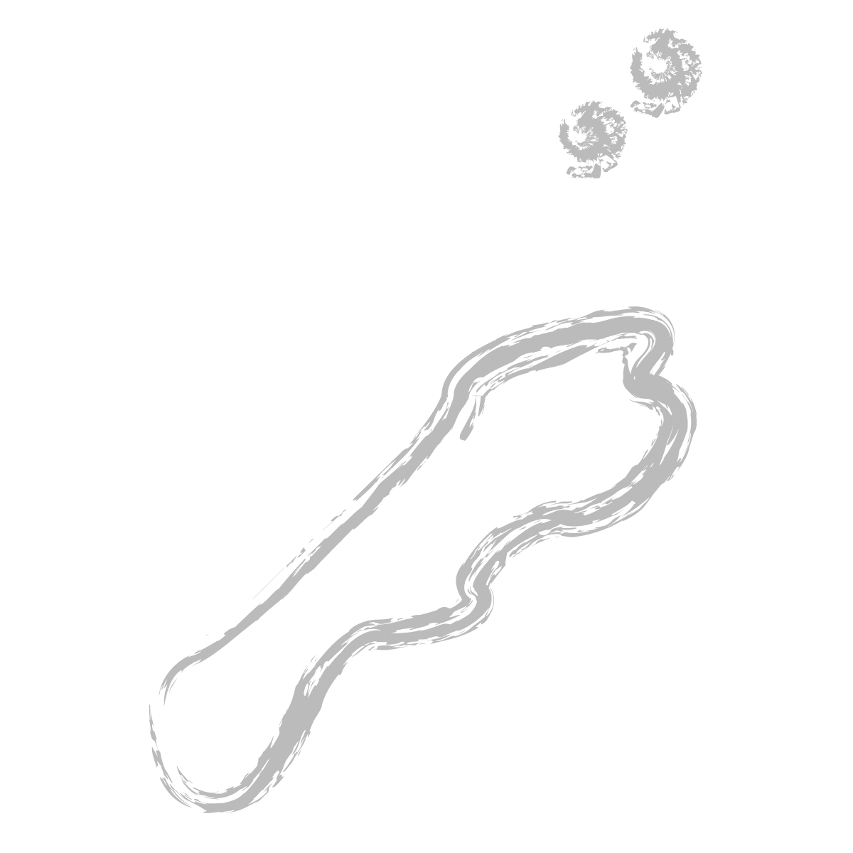 島根県の無料フリーイラスト｜簡易・毛筆(グレー)